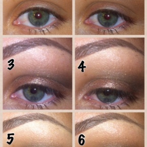 Easy step by step ooglook: choclate with a vanilla twist